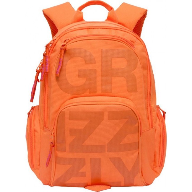 Подростковый школьный рюкзак Grizzly RU-706-1 Оранжевый - фото №1