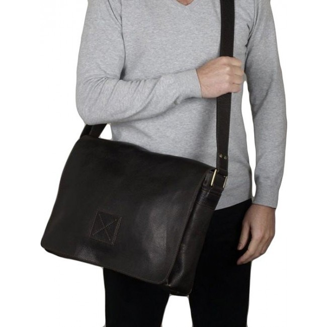Мужская сумка Ashwood Pedro Темно-коричневый - фото №5