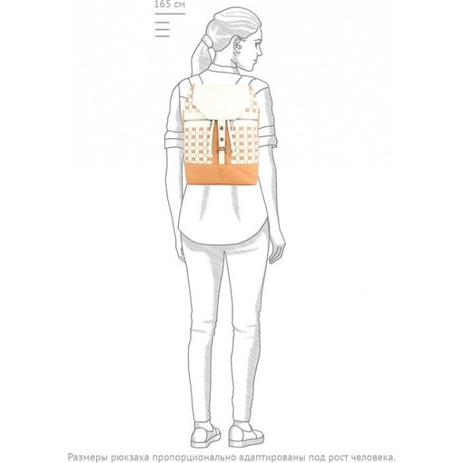 Рюкзак Sofitone RM 002 Плетеный A1-A3-P Белый - Кремовый - фото №7