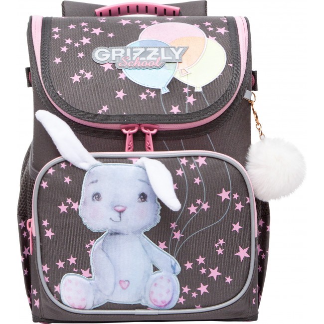 Рюкзак школьный Grizzly RAl-294-3 серый - фото №2