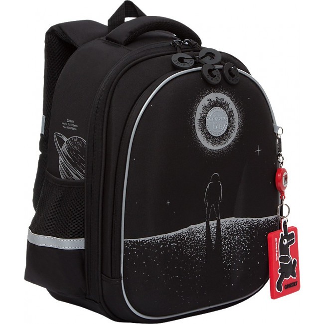 Школьный рюкзак Grizzly RAz-187-3 черный - фото №2