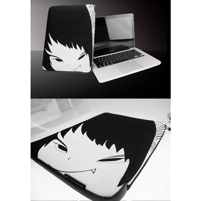 Чехол для ноутбука Kawaii Factory Чехол для MacBook 13.3" "Вампир" Черный - фото №3