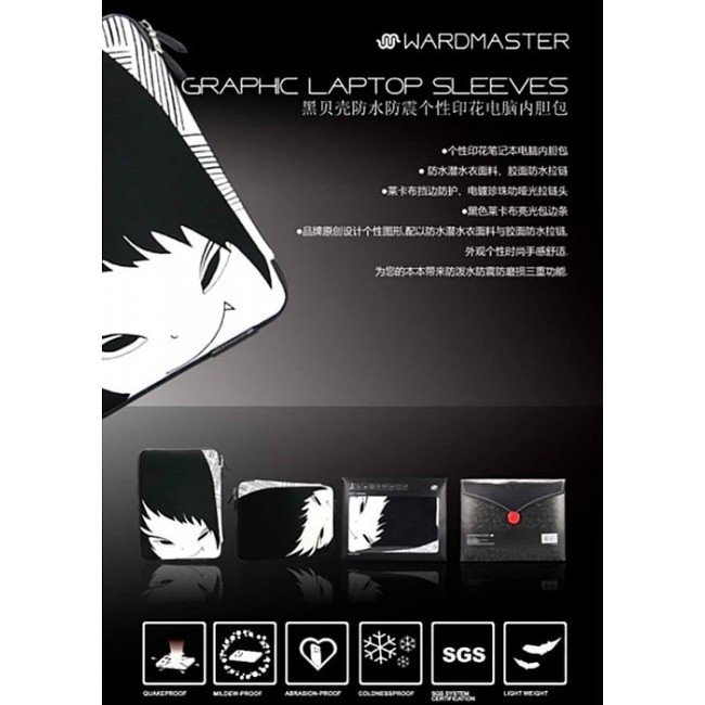 Чехол для ноутбука Kawaii Factory Чехол для MacBook 13.3" "Вампир" Черный - фото №5
