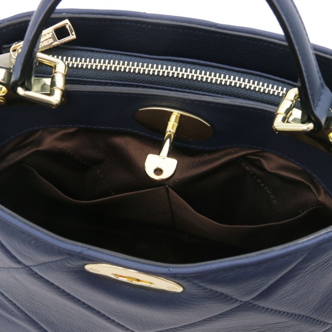 Женская сумка Tuscany Leather TL Bag TL142132 Темно-синий - фото №8