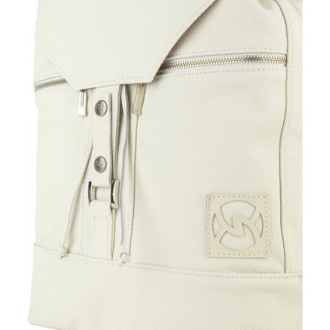 Мягкий женский рюкзак из кожи Sale Sofitone RM 002 A1-A1 Белый - фото №3