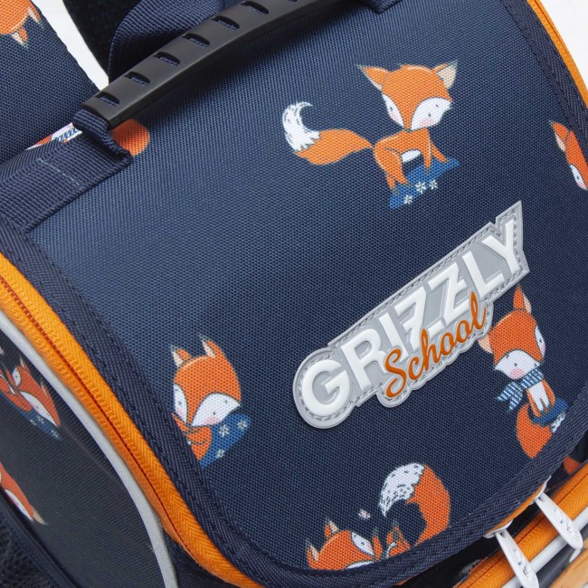Рюкзак школьный с мешком Grizzly RAm-284-12 лисички - фото №5