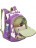 Школьный рюкзак для подростка девочки Grizzly RD-834-2 Фиолетовый с лилиями - фото №4