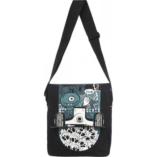 Молодежная сумка Grizzly MM-426-3 Черный - синий - фото №1
