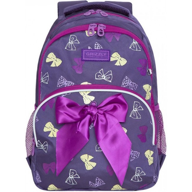 Рюкзак школьный Grizzly RG-160-3 фиолетовый - фото №1
