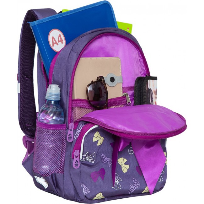 Рюкзак школьный Grizzly RG-160-3 фиолетовый - фото №4