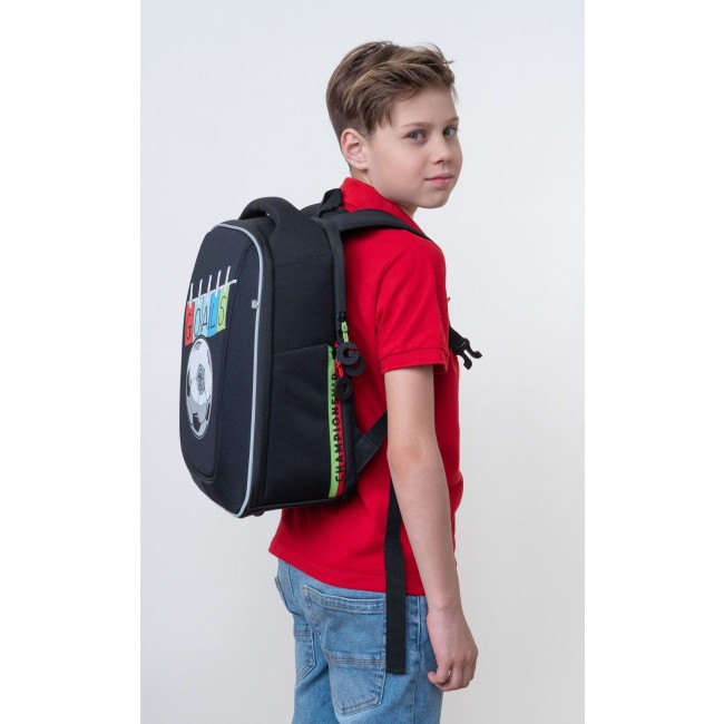 Рюкзак школьный Grizzly RAf-293-8 черный - фото №14