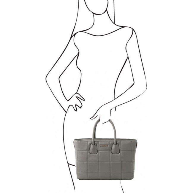 Женская сумка Tuscany Leather TL Bag TL142124 Серый - фото №8