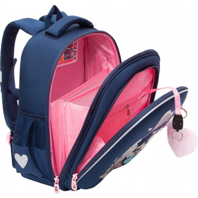 Рюкзак школьный Grizzly RAz-286-3 Слоник синий - фото №4