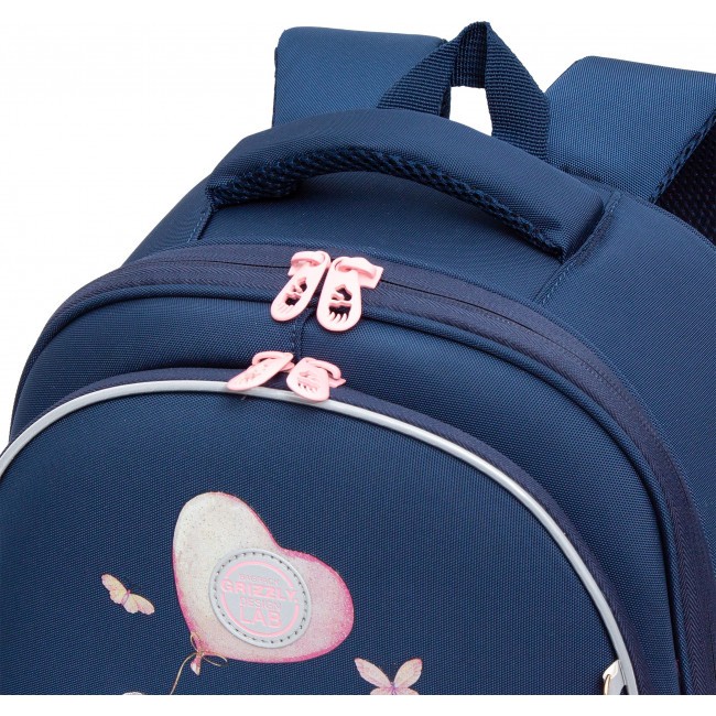 Рюкзак школьный Grizzly RAz-286-3 Слоник синий - фото №8