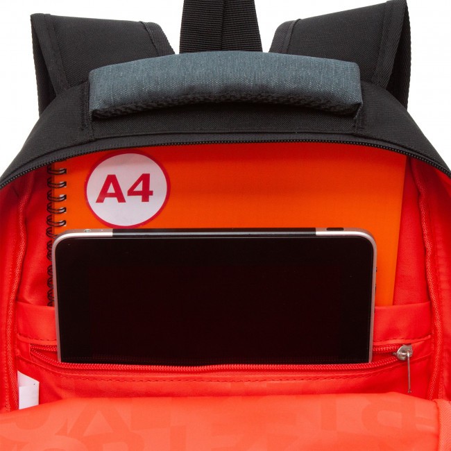 Рюкзак школьный Grizzly RB-254-4 черный-красный - фото №13