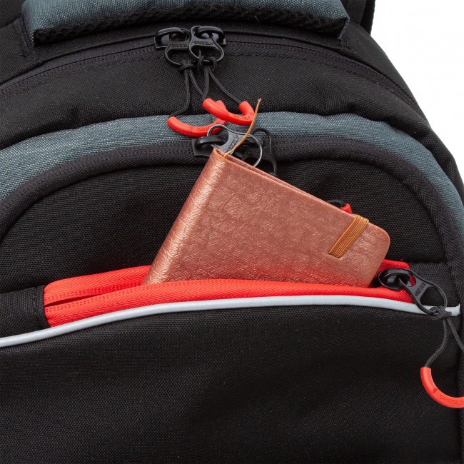 Рюкзак школьный Grizzly RB-254-4 черный-красный - фото №14