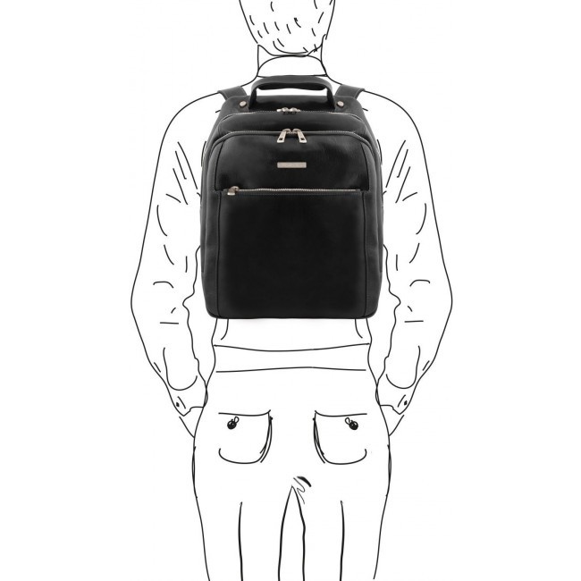 Кожаный рюкзак для ноутбука Tuscany Leather Phuket TL141402 Черный - фото №5