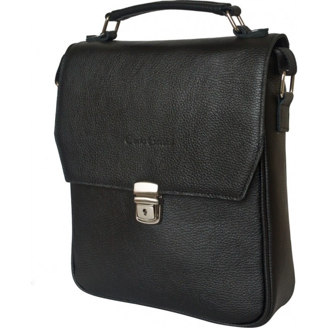 Кожаная мужская сумка Carlo Gattini Rovetta 5042-01 Черный Black - фото №1