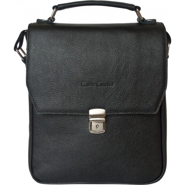 Кожаная мужская сумка Carlo Gattini Rovetta 5042-01 Черный Black - фото №2