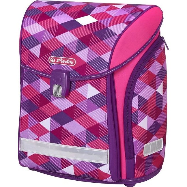 Рюкзак с наполнением Herlitz Midi new plus Розовые кубы - фото №3