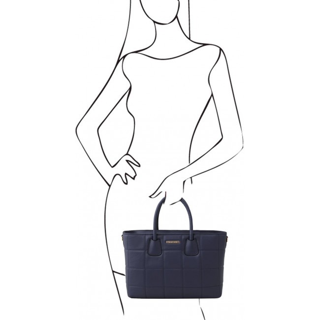 Женская сумка Tuscany Leather TL Bag TL142124 Темно-синий - фото №9