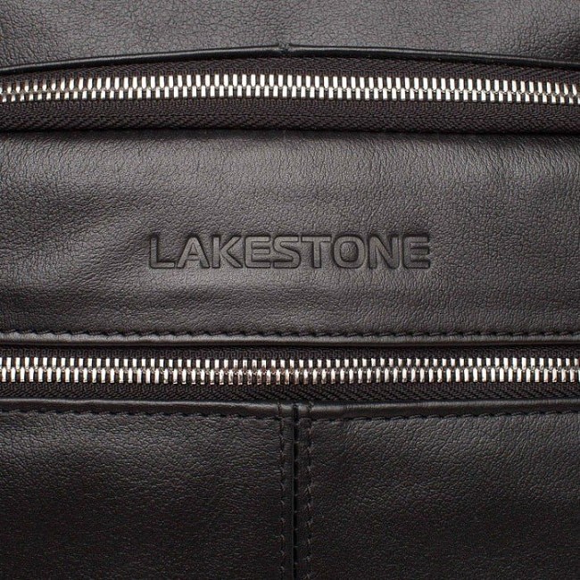 Кожаный рюкзак Lakestone Salmons Черный - фото №6