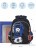 Рюкзак школьный Grizzly RAz-287-6 черный-синий - фото №2