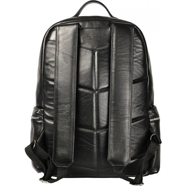 Мужской кожаный рюкзак Ray Button San Marino Черный - фото №3