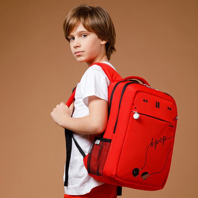 Школьный рюкзак Grizzly RB-156-2 красный - фото №14