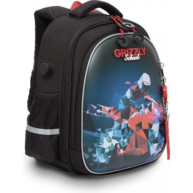 Школьный рюкзак Grizzly RAz-187-7 черный - фото №4
