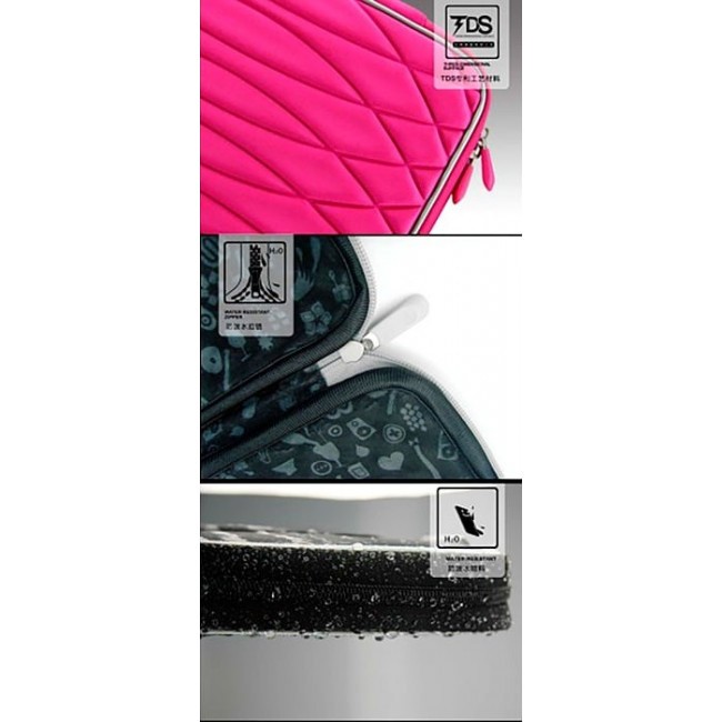 Чехол для ноутбука Kawaii Factory Чехол для MacBook 15.4" "Бриллиант" Красно-розовый - фото №3
