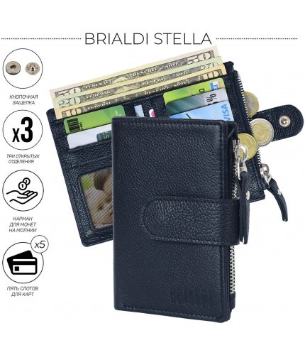 Портмоне Brialdi Stella Relief Navy- фото №1