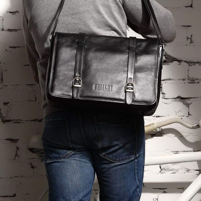 Мужская сумка Brialdi Turin Nappa Черный - фото №7