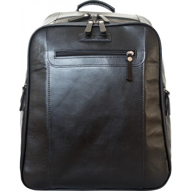 Кожаный мужской рюкзак Carlo Gattini Cossira 3048-01 Черный - фото №6