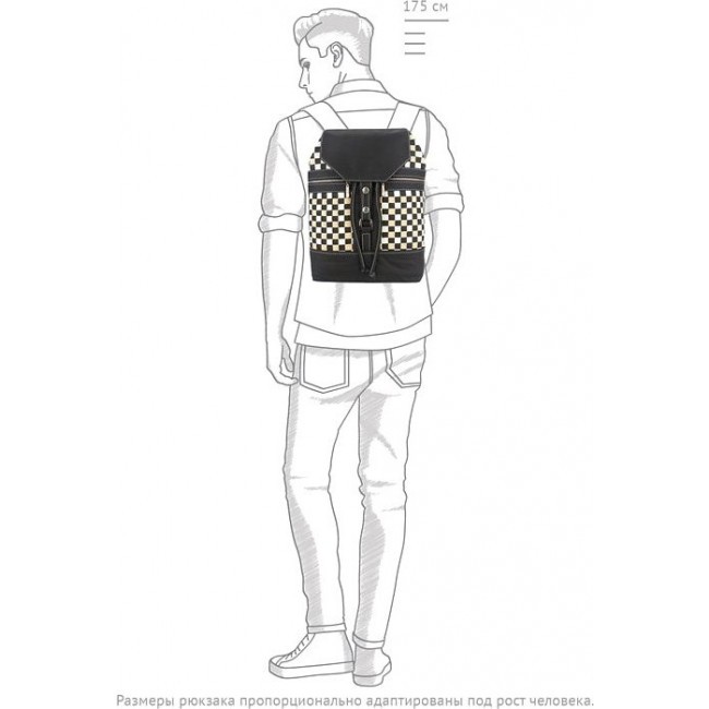 Рюкзак Sofitone RM 002 Плетеный D4-A1-P Черный - Молочный - Белый - фото №6