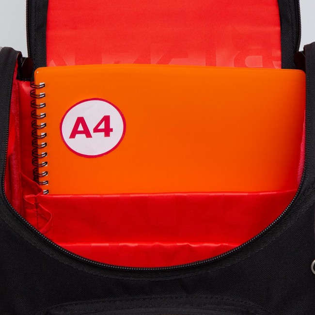 Рюкзак школьный с мешком Grizzly RAm-285-2 черный-красный - фото №10