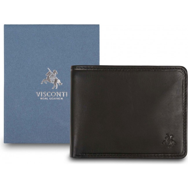 Бумажник Visconti PLR72 Segesta Черный Black - Blue - фото №6