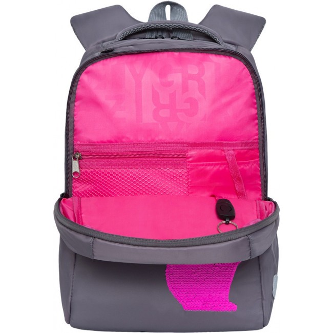 Школьный рюкзак Grizzly RG-166-2 серый - фото №4