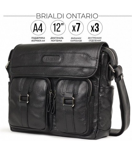 Сумка через плечо Brialdi Ontario Черный- фото №1
