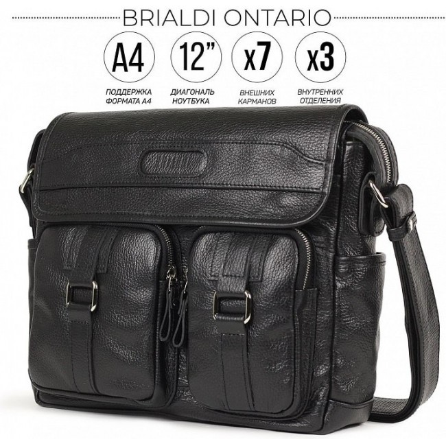 Сумка через плечо Brialdi Ontario Черный - фото №1