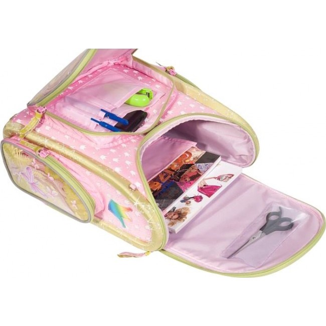 Облегченный ранец для школьника Grizzly RA-668-3 розовый с принцессой - фото №4