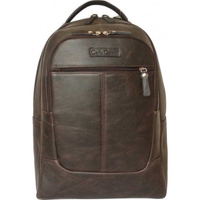Кожаный рюкзак Carlo Gattini Coltaro 3070-04 Темно-коричневый Brown - фото №2