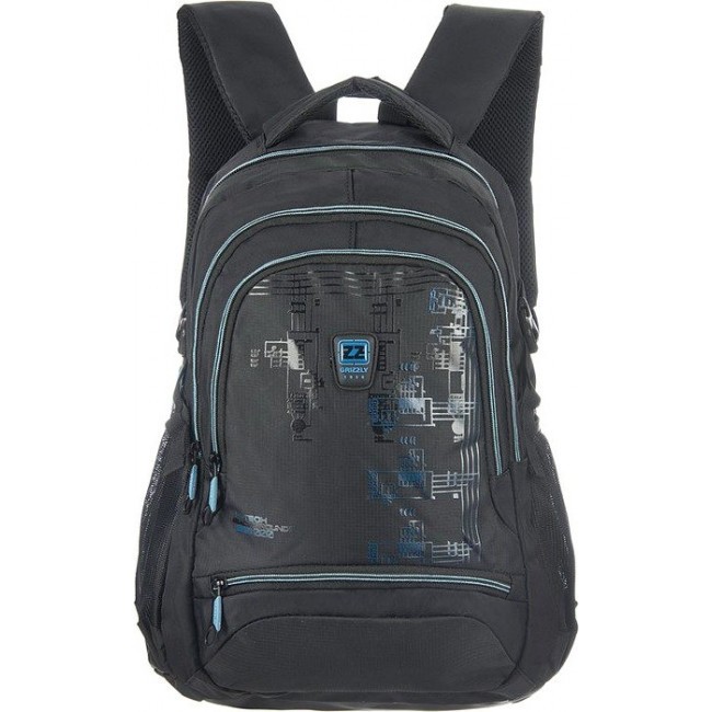 Рюкзак для 5-11 класса для мальчика Grizzly RU-722-2 Темно-серый - фото №1