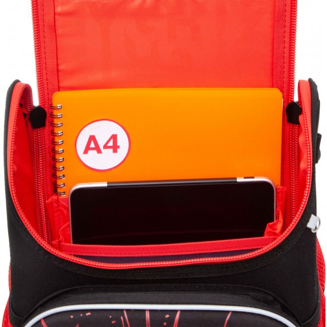 Рюкзак школьный Grizzly RAl-295-1 черный-красный - фото №13