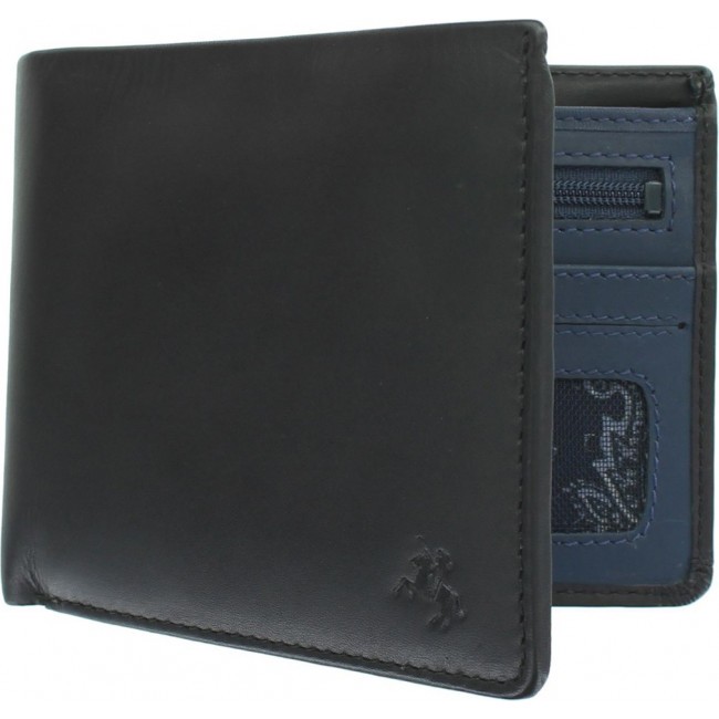 Бумажник Visconti VSL33 Tap'n'Go Черный Black - Steel Blue - фото №4