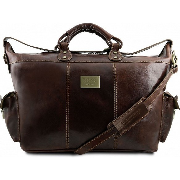 Дорожная кожаная сумка Tuscany Leather Porto TL140938 Темно-коричневый - фото №1