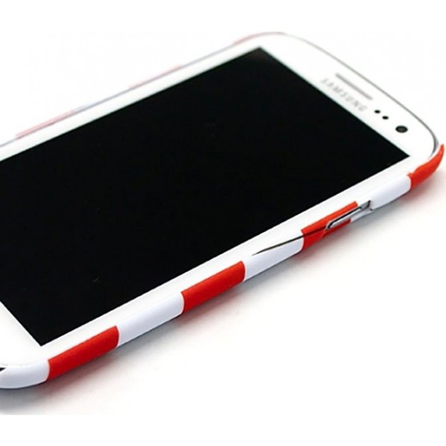 Чехол для Samsung Kawaii Factory Чехол для Samsung Galaxy S3 серия "Sports shirt" Red and white stripes - фото №2