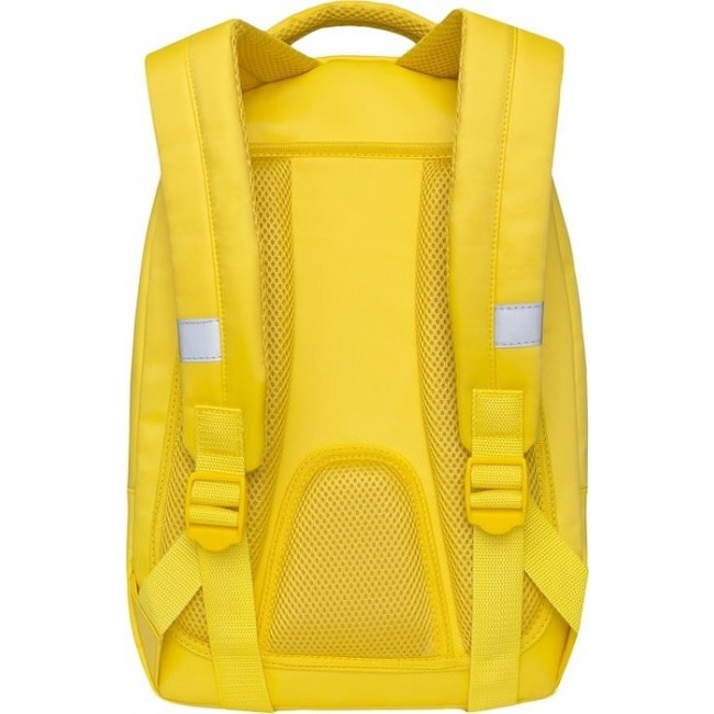 Рюкзак подростковый для девочки Grizzly RG-768-1 Девушка на велосипеде (желтый) - фото №3