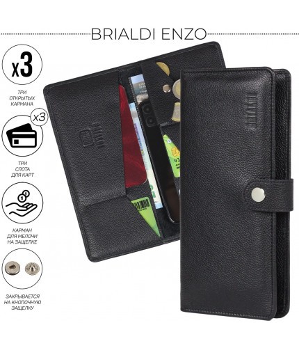 Портмоне Brialdi Enzo Relief Black- фото №1