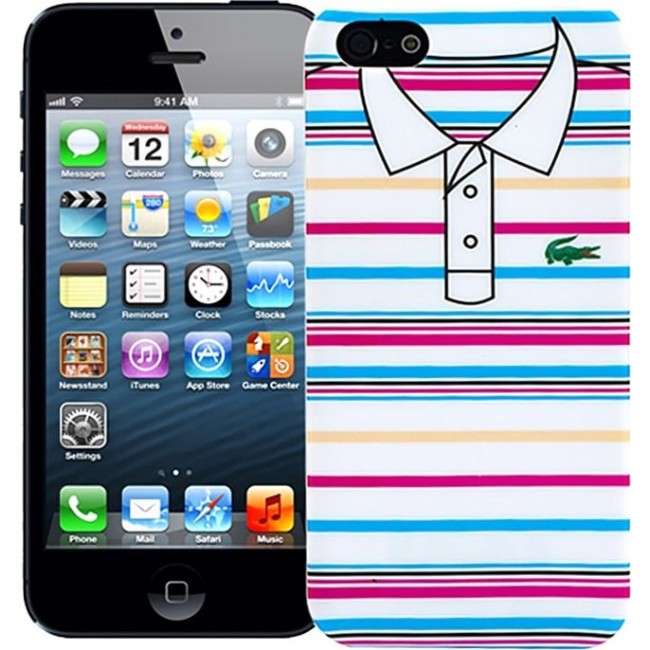 Чехол для iphone Kawaii Factory Чехол для iPhone 5/5s серия "Sports shirt" Blue and pink stripes - фото №1